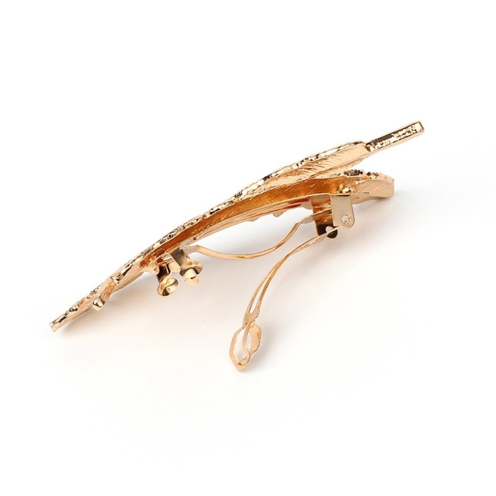 💕Last one Golden Feather Hair Clip Pin Barrette - Picture 5 of 10
